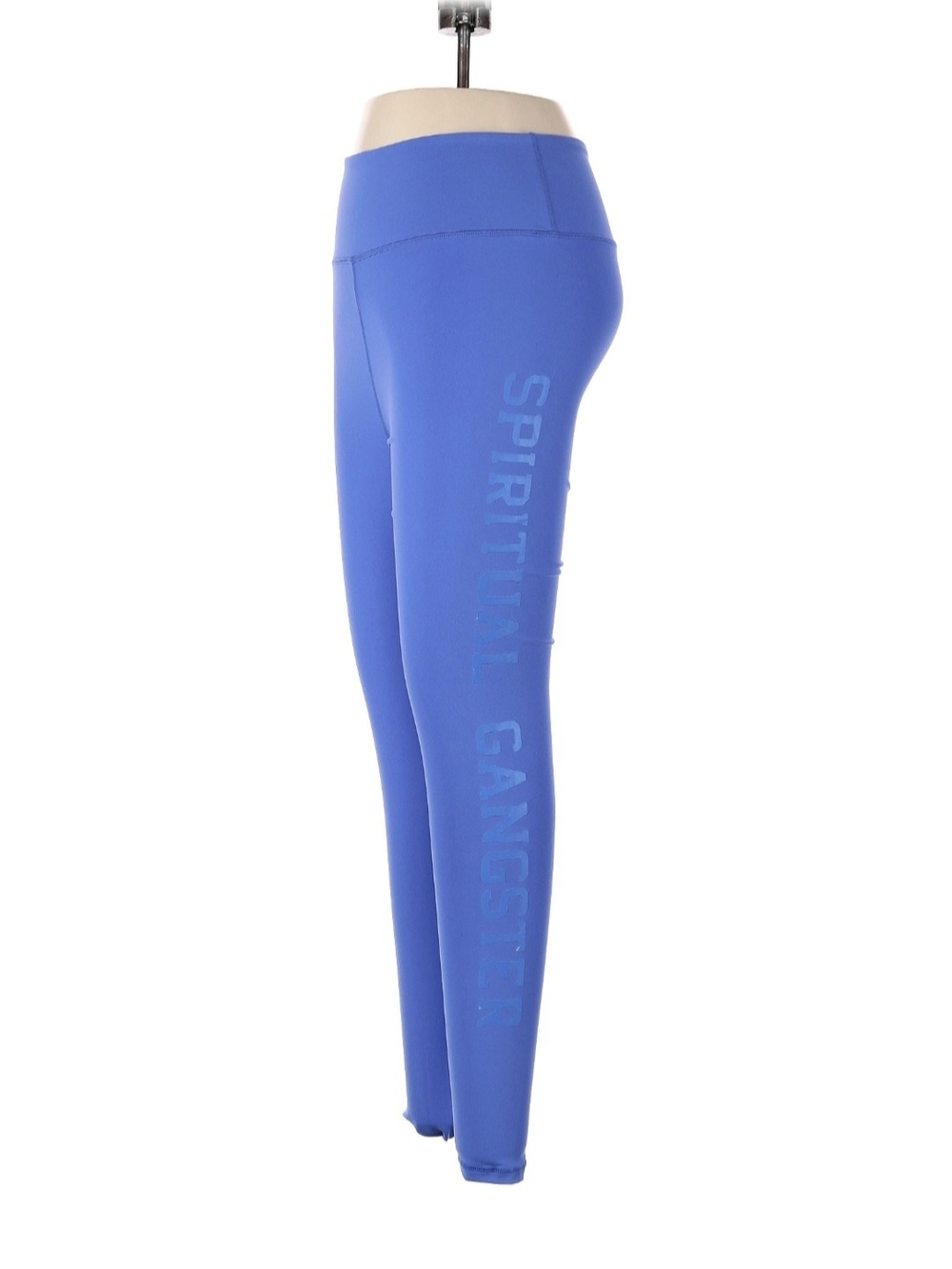 Spiritual Gangster Royal Blue High-Rise Leggings with Side Logo